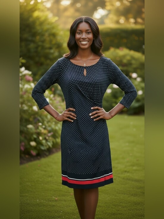 Talbots Dresses & Skirts - Talbots Elegant Black and White Long Sleeve Dress